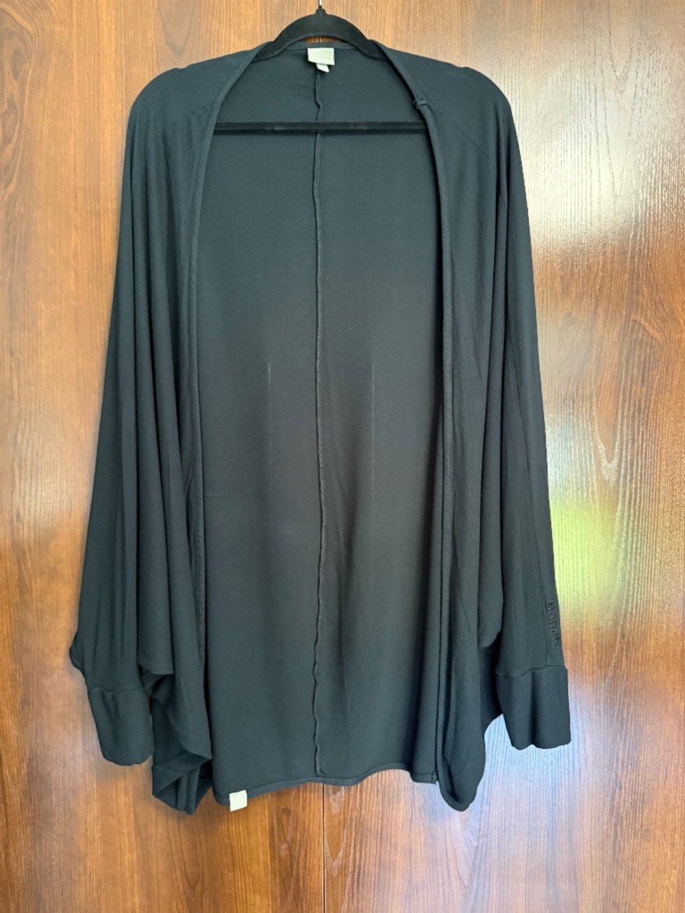 Bench Black Cocoon Cardigan Batwing Open Front Lightweight XS Oversized